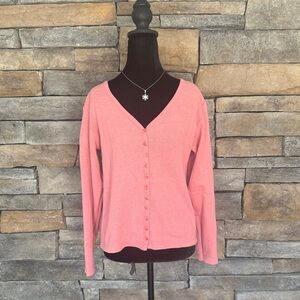 Blush Pink Button-Up Cardigan